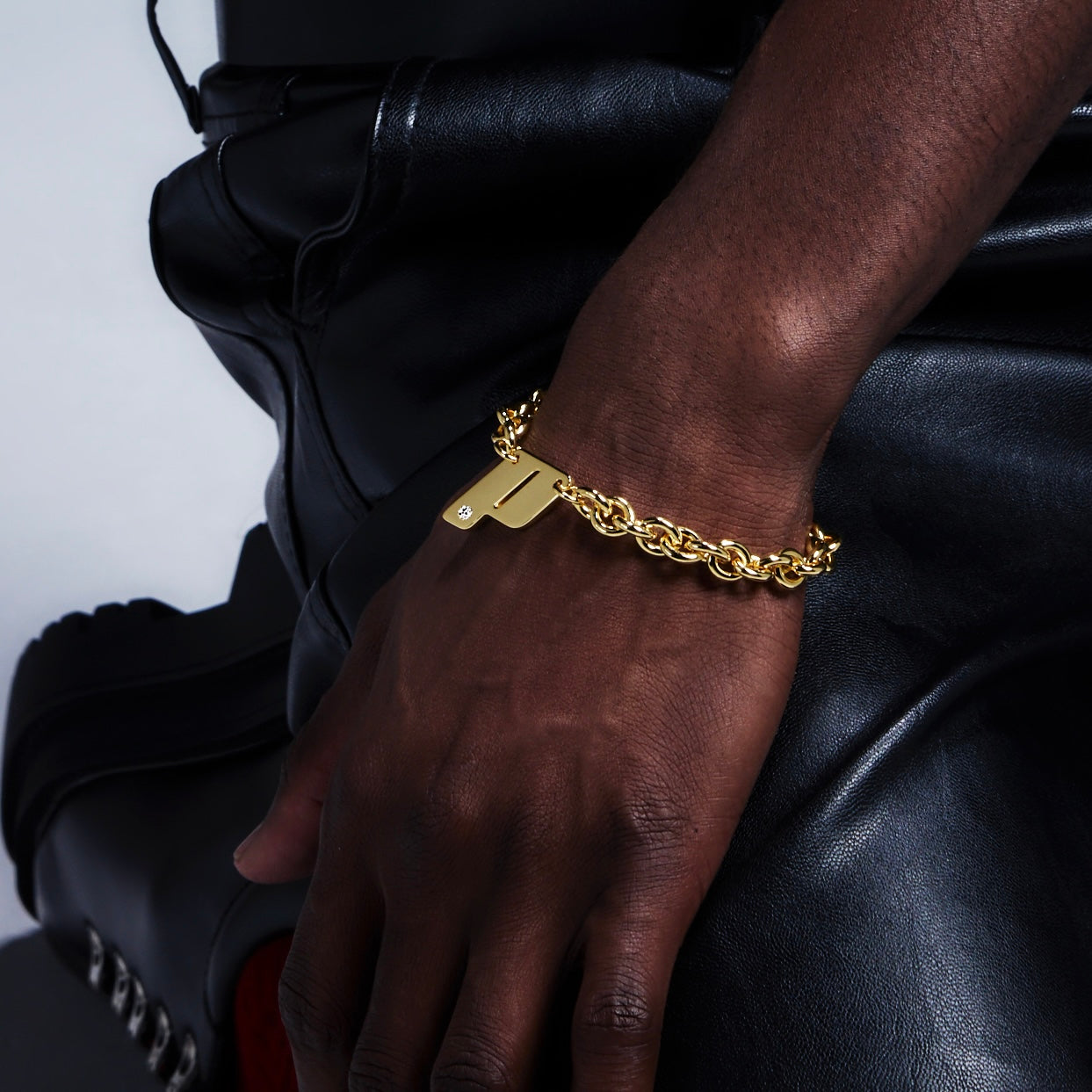 Play Monogram Bracelet, 18K Gold