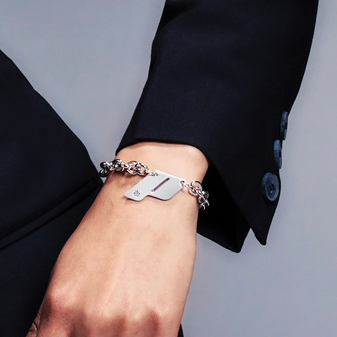 Play Monogram Bracelet, Silver & Diamond