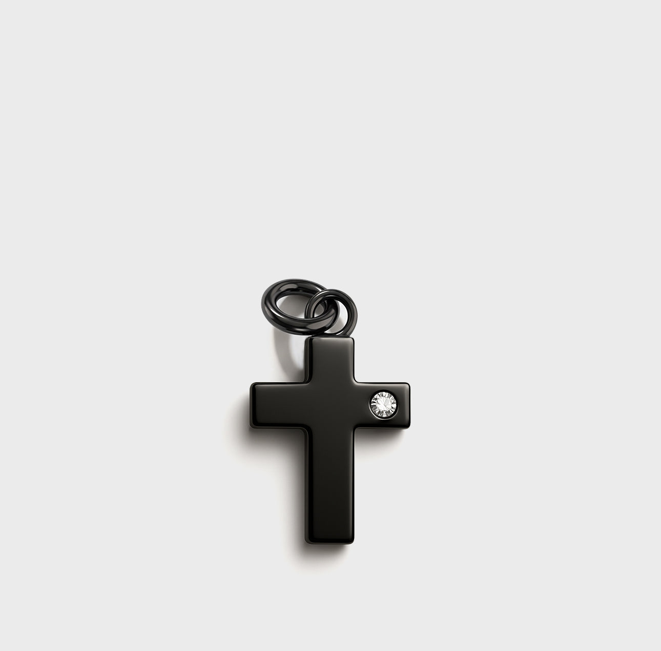 Cross Charm, Black Titanium