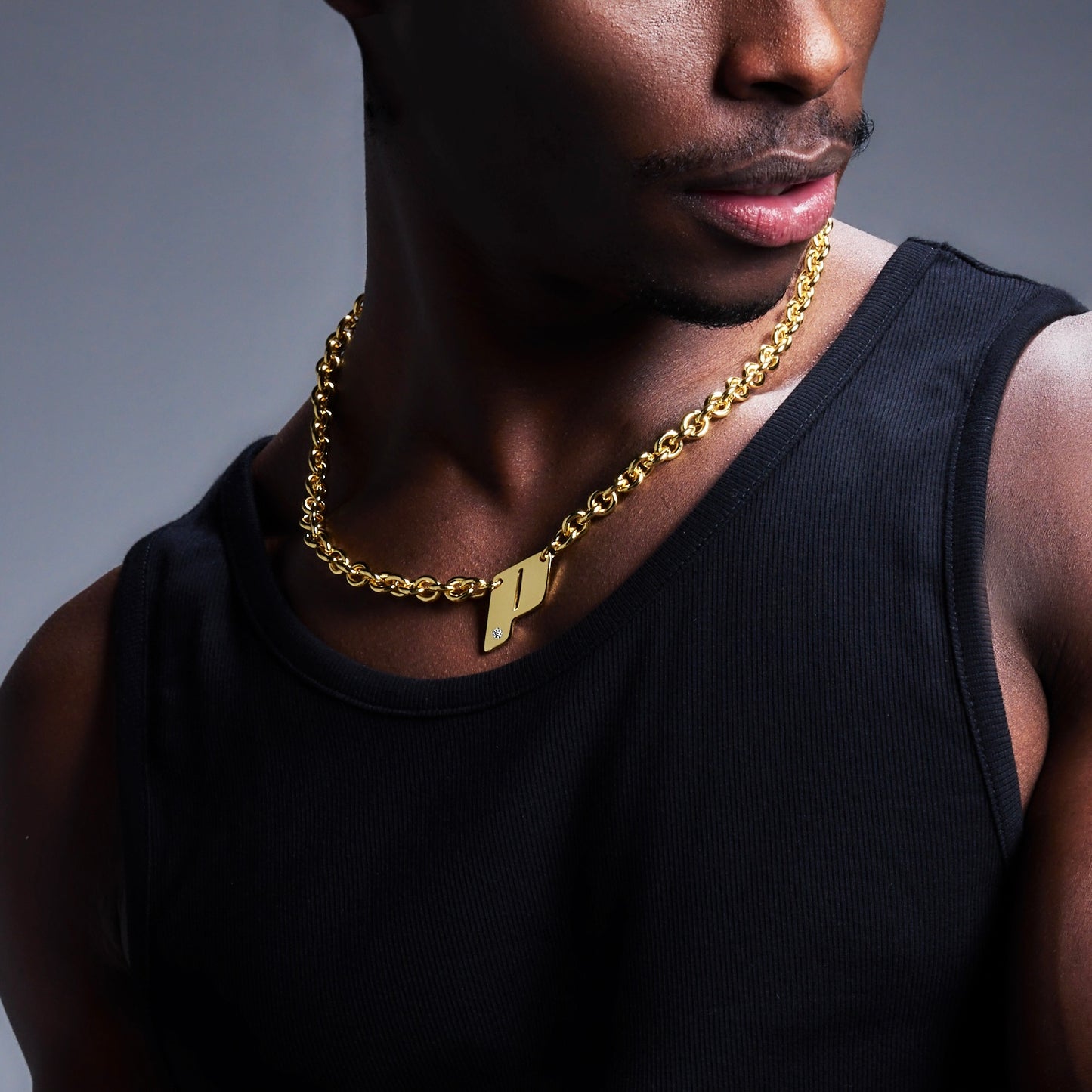 Play Monogram Necklace, 18k Gold